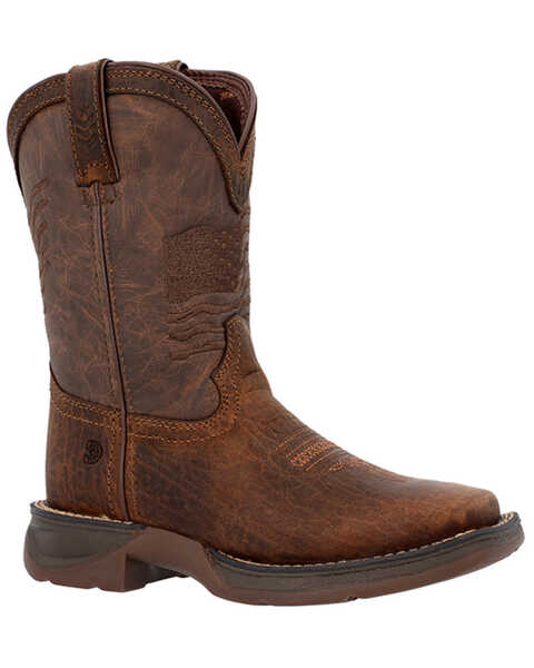 Image #1 - Durango Little Boys' Rebel Western Boots - Broad Square Toe , Brown, hi-res