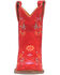 Image #4 - Dingo Women's Sugar Bug Suede Fashion Booties - Round Toe, Red, hi-res