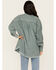 Image #4 - Cleo + Wolf Women's Oversized French Terry Shacket , Steel Blue, hi-res