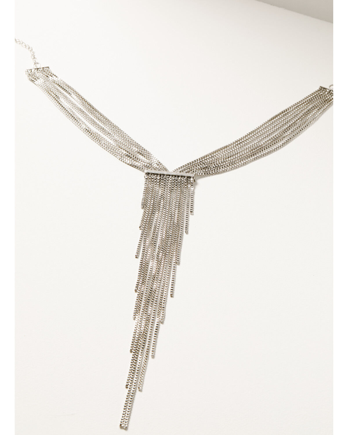 Image #2 - Wonderwest Women's Silver Fringe Statement Necklace, Silver, hi-res