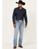 Image #1 - Wrangler Retro Men's Woodmere Light Wash Slim Bootcut Stretch Denim Jeans - Tall, Light Wash, hi-res