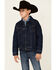 Image #1 - Wrangler Boys' Rodeo Medium Wash Stripe Lined Button-Front Denim Jacket , , hi-res