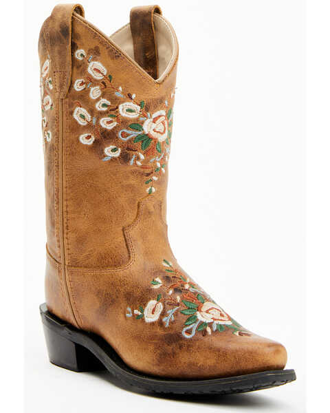 Image #1 - Shyanne Girls' Little Maisie Western Boots - Snip Toe , Brown, hi-res