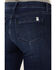 Image #4 - Sneak Peek Women's Dark Wash Mid Rise Exposed Button-Fly Stretch Trouser Jeans, Dark Wash, hi-res