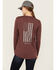 Image #1 - Ariat Women's Rebar Workman Reflective Flag Long Sleeve Tee, Purple, hi-res