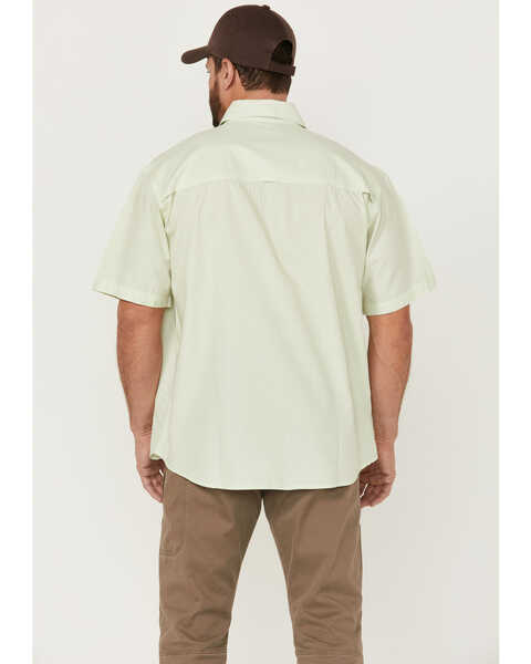 Image #4 - Resistol Men's Solid Short Sleeve Button-Down Western Shirt , Sage, hi-res