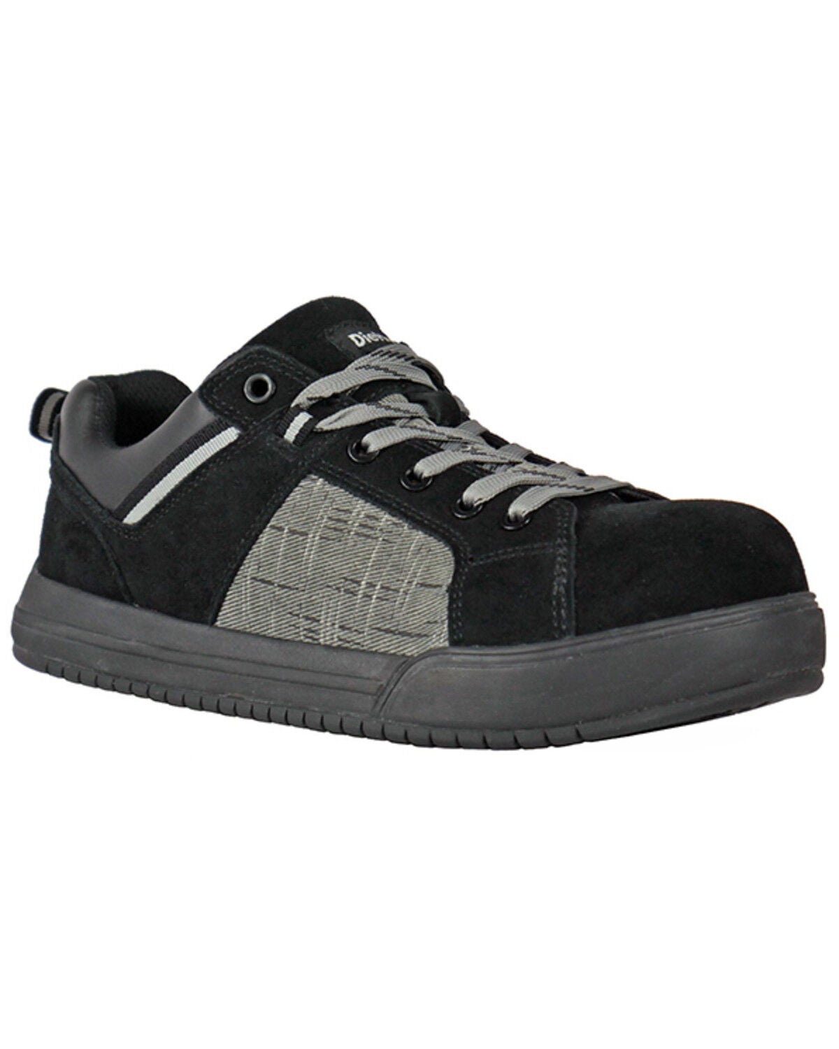 Image #1 - Die Hard Men's Solstice Lace-Up Work Shoes - Composite Toe, Black/grey, hi-res