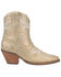 Image #2 - Dingo Women's Primrose Embroidered Floral Western Booties - Snip Toe, Gold, hi-res