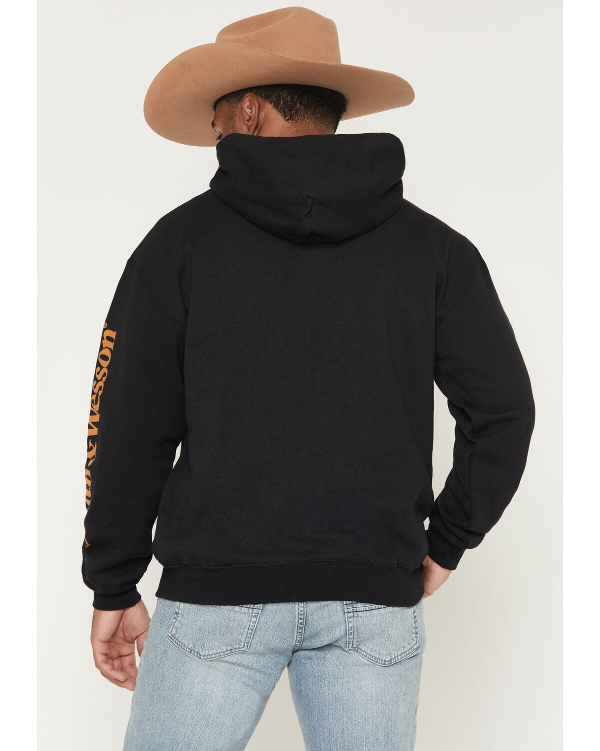 Image #4 - Smith & Wesson Men's Logo Graphic Hooded Sweatshirt, Black, hi-res