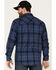 Image #4 - Resistol Men's Brooks Plaid Button Down Western Shirt, Dark Blue, hi-res