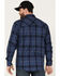 Image #4 - Resistol Men's Brooks Plaid Button Down Western Shirt , Dark Blue, hi-res
