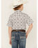 Image #4 - Cody James Boys' High Plains Southwestern Print Short Sleeve Snap Western Shirt , Light Blue, hi-res