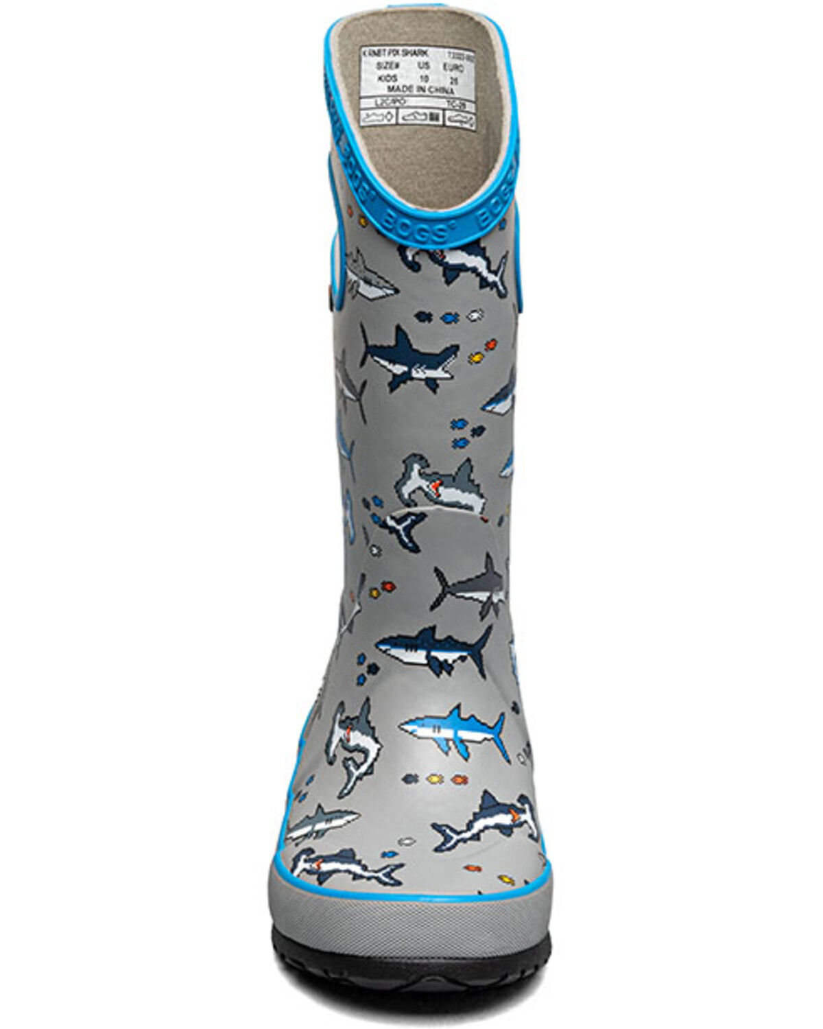 Image #4 - Bogs Boys' Pixel Shark Rainboots, Multi, hi-res