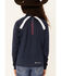 Image #4 - Ariat Girls' Team Solid Sunstopper 2.0 1/4 Zip Baselayer, Navy, hi-res
