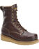 Image #1 - Carolina Men's Dark Brown Amp Hi 8" Work Boots - Steel Toe, Dark Brown, hi-res