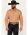 Image #1 - Cinch Men's Geo Print Long Sleeve Button-Down Western Shirt, Copper, hi-res