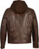 Image #2 - Milwaukee Leather Men's Zipper Front Leather Jacket w/ Removable Hood - Big - 3X, Brown, hi-res