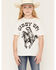Image #1 - Wrangler X Lainey Wilson Girls' Giddy Up Short Sleeve Graphic Tee, White, hi-res