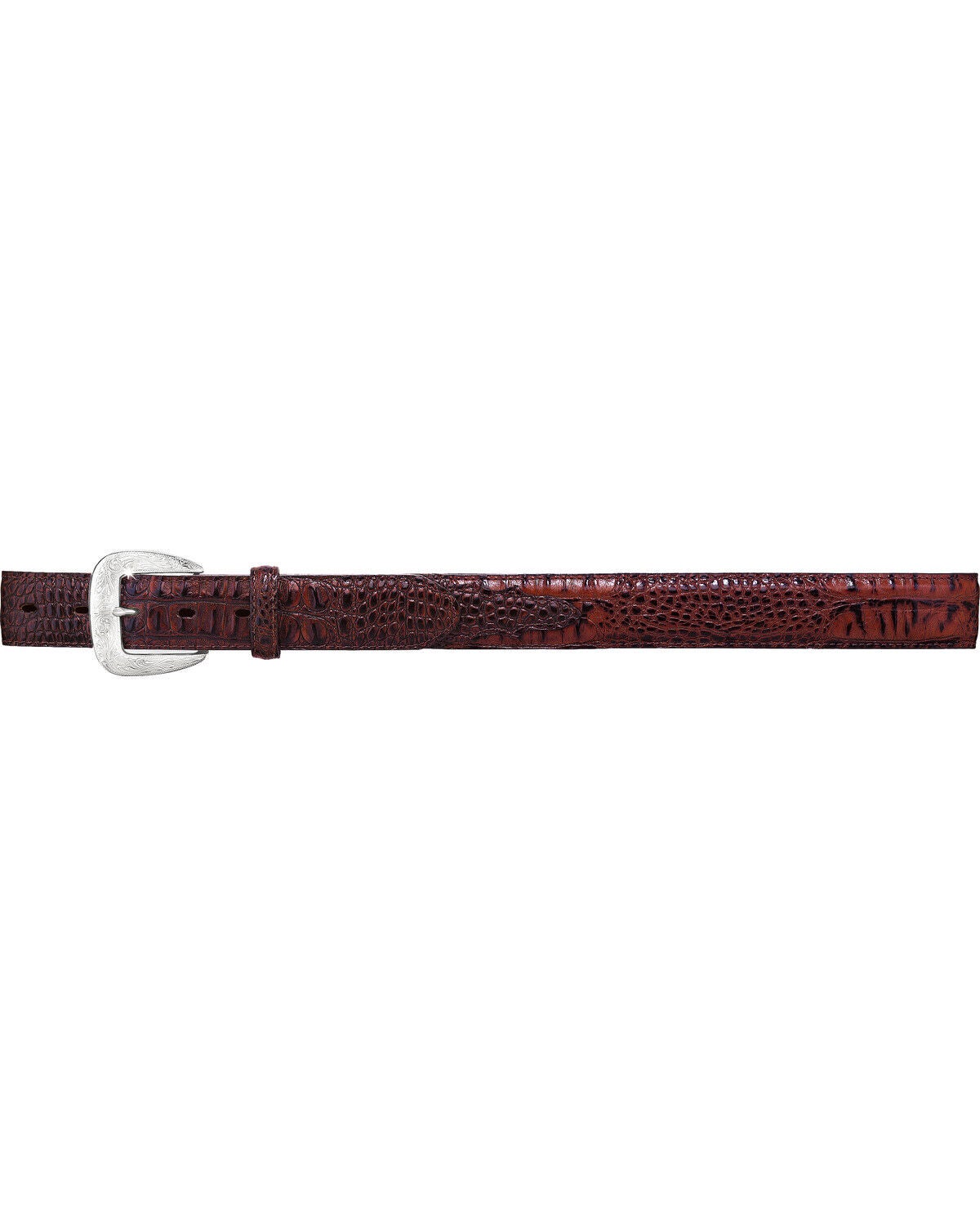 Tony Lama Men's Gator Embossed Leather Belt, Brown, hi-res