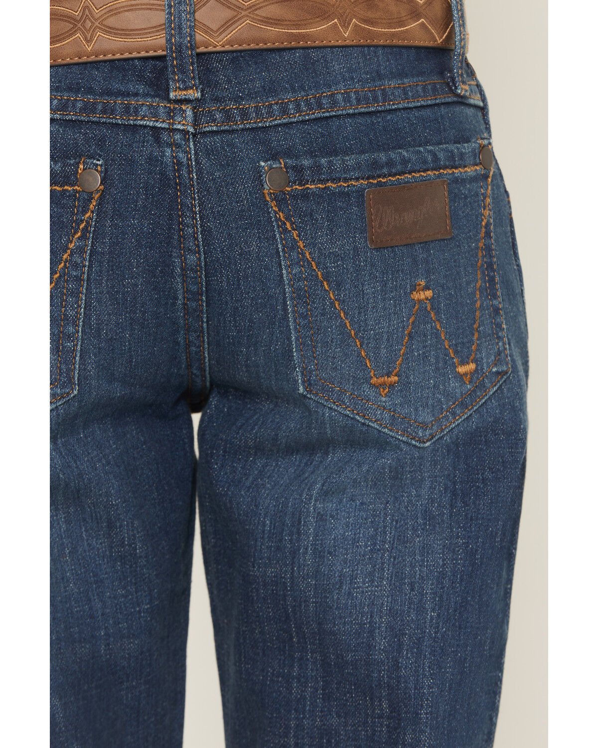 Image #4 - Wrangler Retro Boys' Jackson Hole Dark Wash Relaxed Bootcut Stretch Denim Jeans, Blue, hi-res