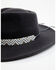 Nikki Beach Women's Gray Skye Beaded Band Fedora Hat, Grey, hi-res
