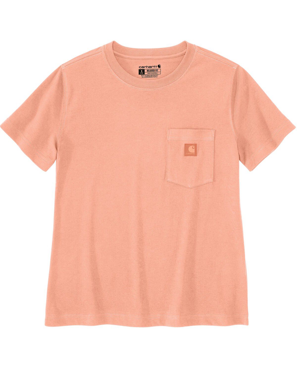Image #3 - Carhartt Women's Relaxed Fit Lightweight Short Sleeve Pocket Tee, Light Pink, hi-res