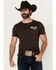 Image #2 - Pendleton Men's Cowboy Logo Short Sleeve Graphic T-Shirt, Dark Brown, hi-res