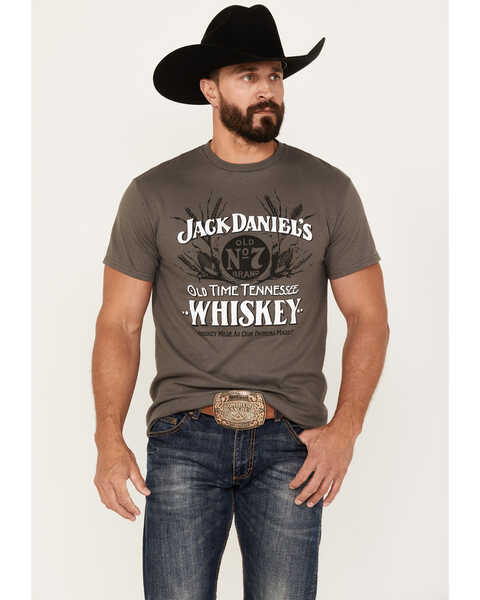 Jack Daniels Men's Old No.7 Short Sleeve Graphic T-Shirt, Charcoal, hi-res