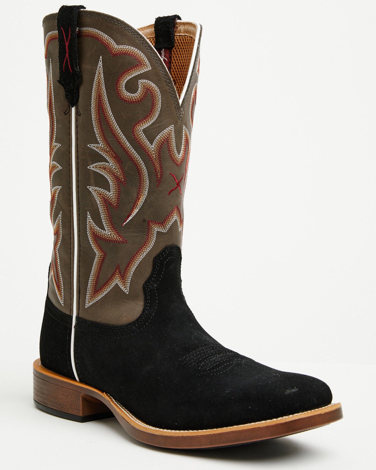 Twisted X Men's 13" Top Hand Performance Western Boots - Broad Square Toe, Black, hi-res
