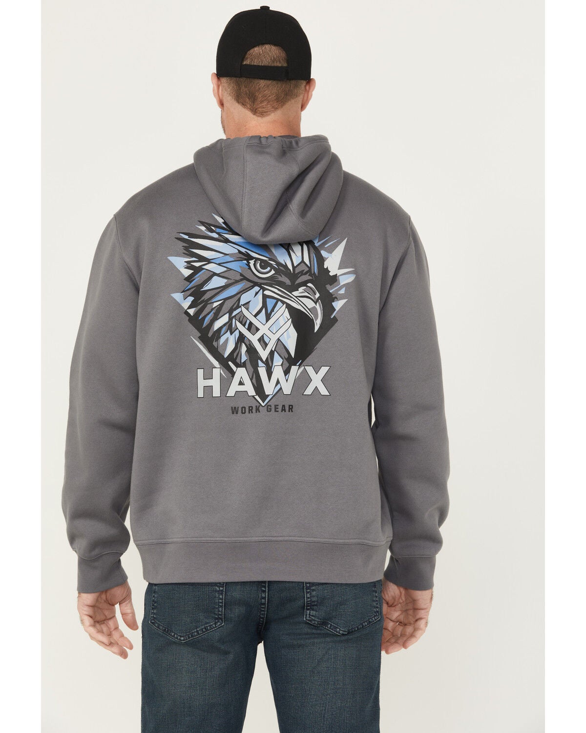 Image #1 - Hawx Men's Hawx Fleece Hooded Sweatshirt, Grey, hi-res