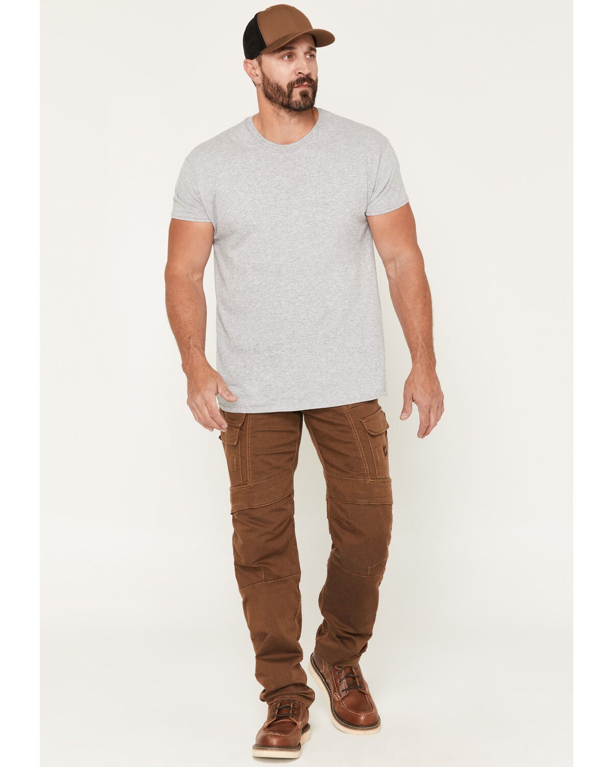 Image #1 - Strauss Men's E.S. Vintage Cargo Work Pants, Brown, hi-res