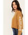 Cleo + Wolf Women's Wildflower Washed Cropped Sweatshirt , Bronze, hi-res