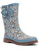 Image #1 - Western Chief Women's Bandana Print Mid Rain Boots - Round Toe, Blue, hi-res