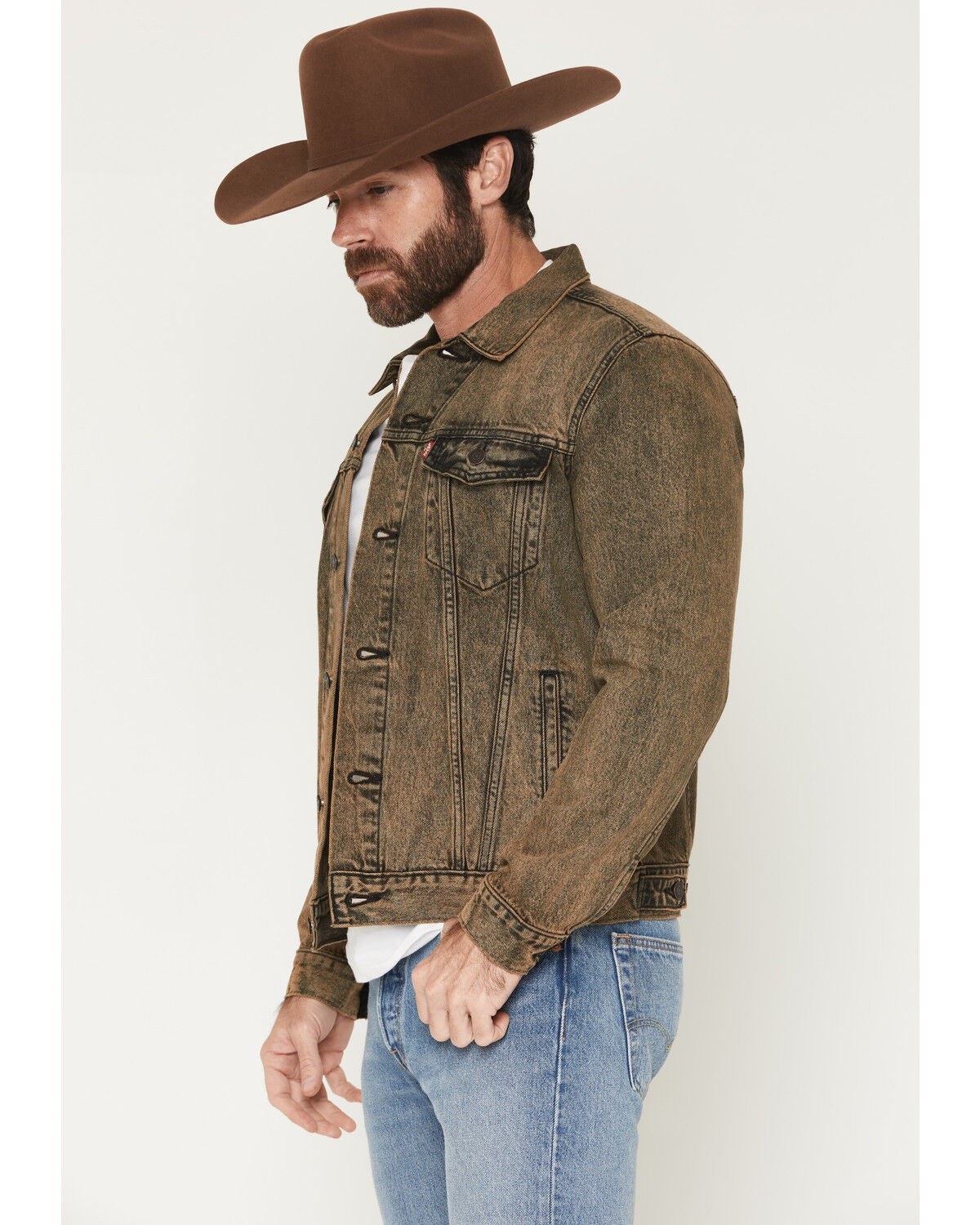 Image #2 - Levi's Men's Space Dust Trucker Jacket, Tan, hi-res
