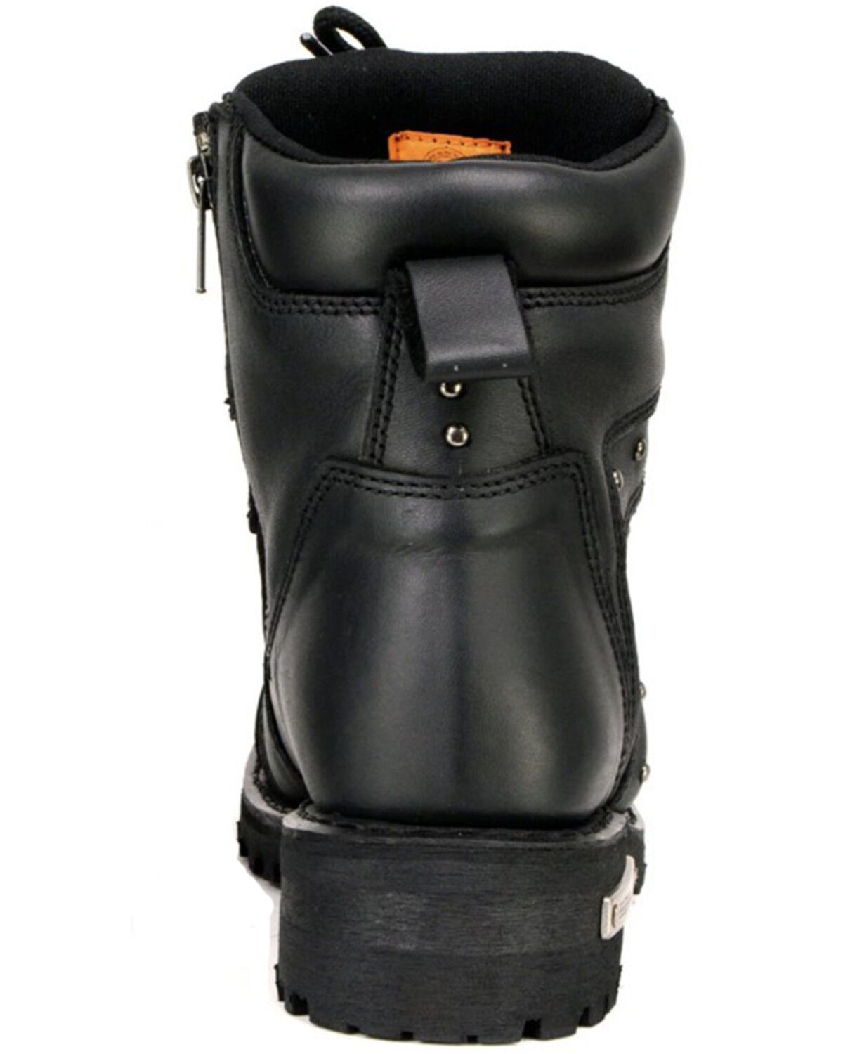 Image #4 - Milwaukee Leather Women's Lace-To-Toe Studded Motorcycle Boots - Round Toe, Black, hi-res