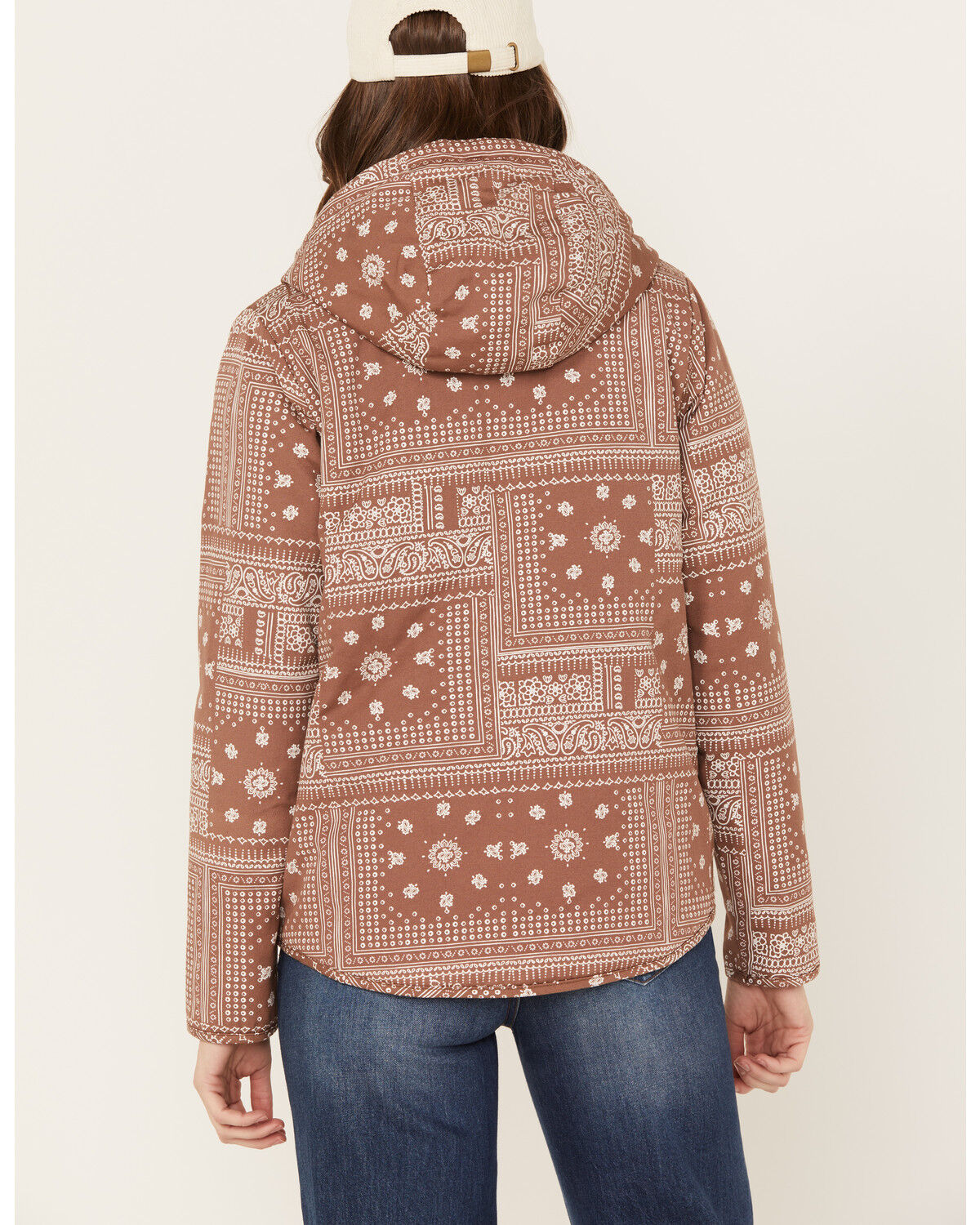 Image #4 - Kavu Women's Floral & Paisley Bandana Print Delmont Jacket, Tan, hi-res