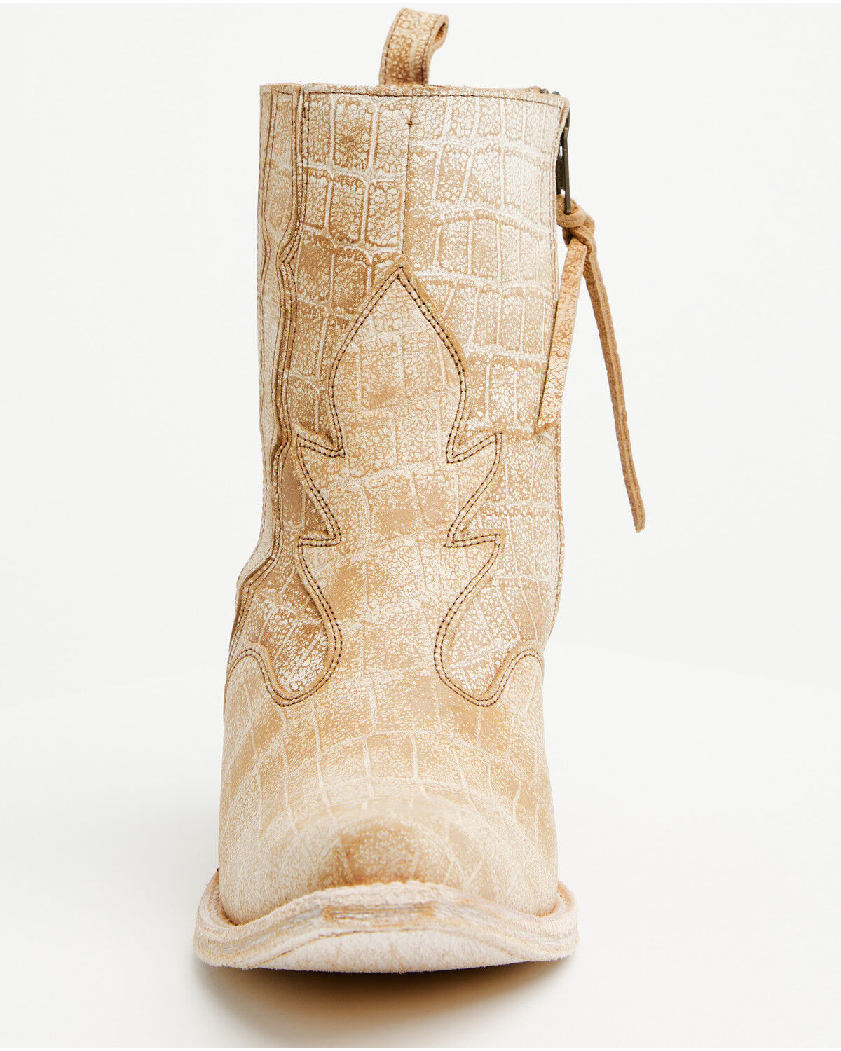Image #4 - Ariat Women's Jade Crocodile Print Western Booties - Snip Toe, Tan, hi-res