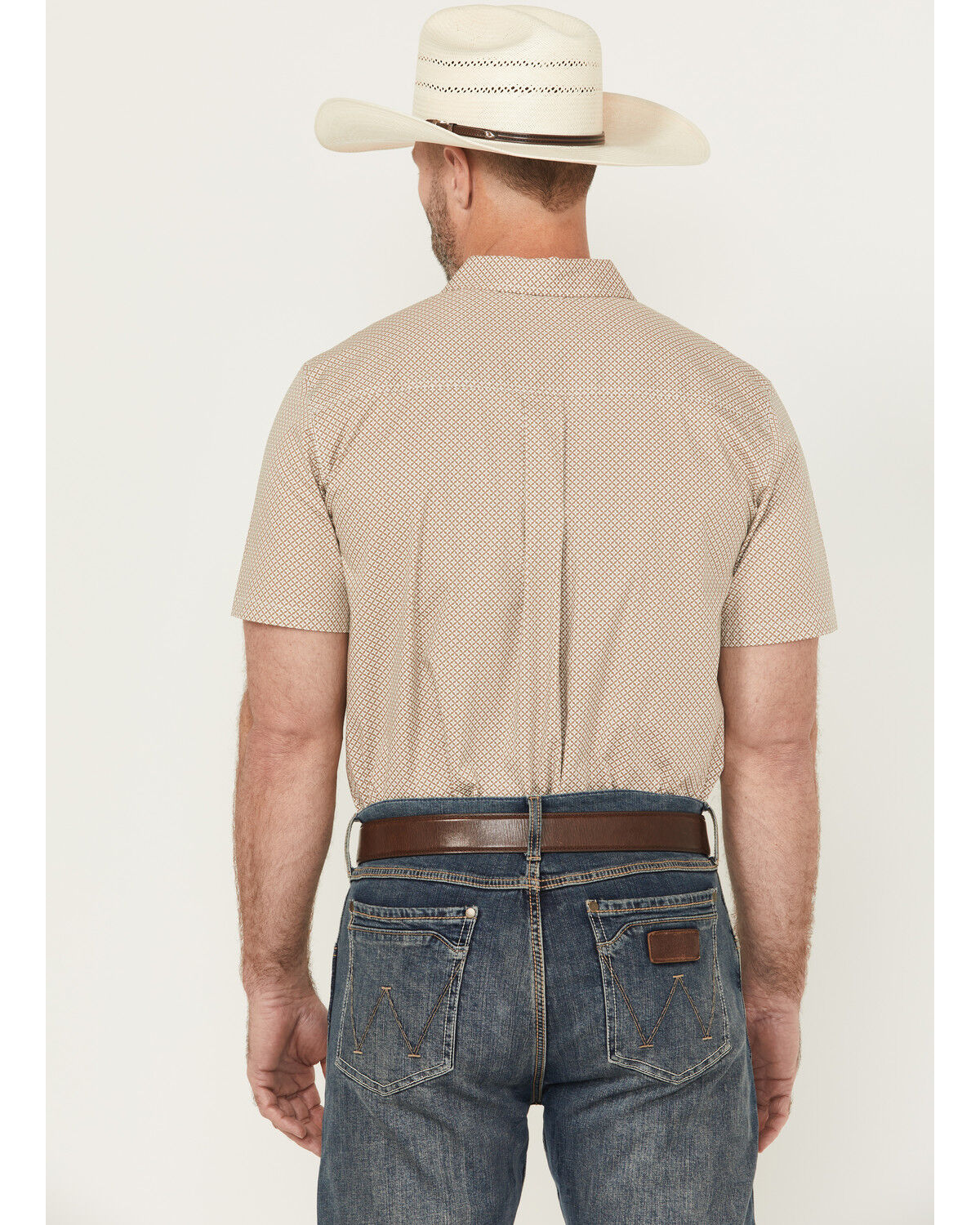 Image #4 - Cody James Men's Grill And Greet Geo Print Short Sleeve Button-Down Stretch Western Shirt, Tan, hi-res