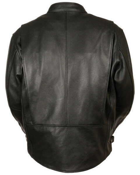 Image #2 - Milwaukee Leather Men's Classic Scooter Jacket , Black, hi-res