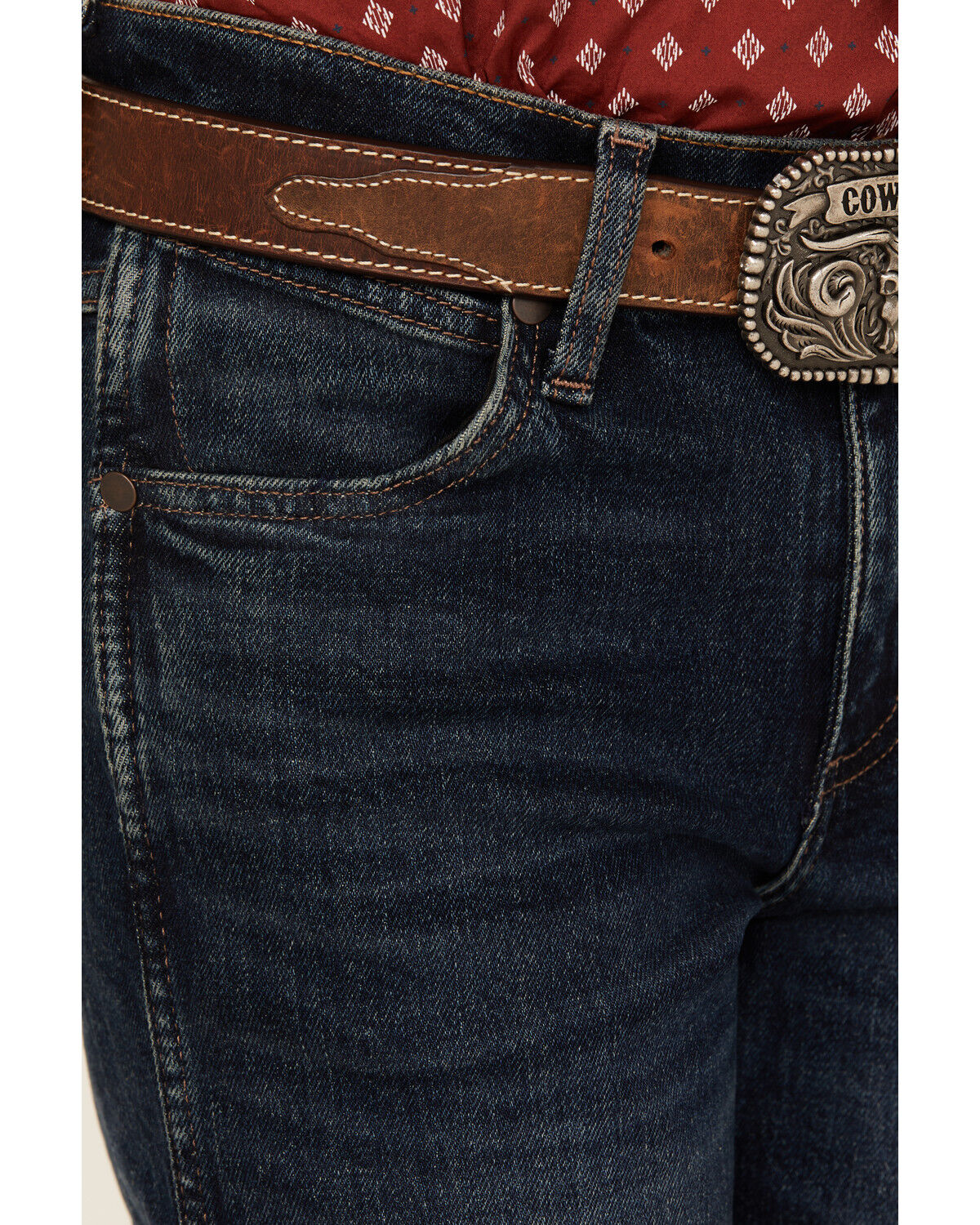 Image #2 - Wrangler Retro Boys' Darren Relaxed Bootcut Stretch Denim Jeans, Blue, hi-res