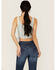 Image #4 - Rock & Roll Denim Women's Chevron Striped Sleeveless Cropped Tank Top, Tan, hi-res