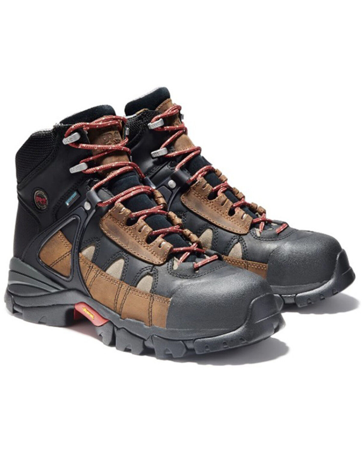 Image #1 - Timberland PRO Men's 6" Hyperion Waterproof Work Boots - Alloy Toe, Brown, hi-res