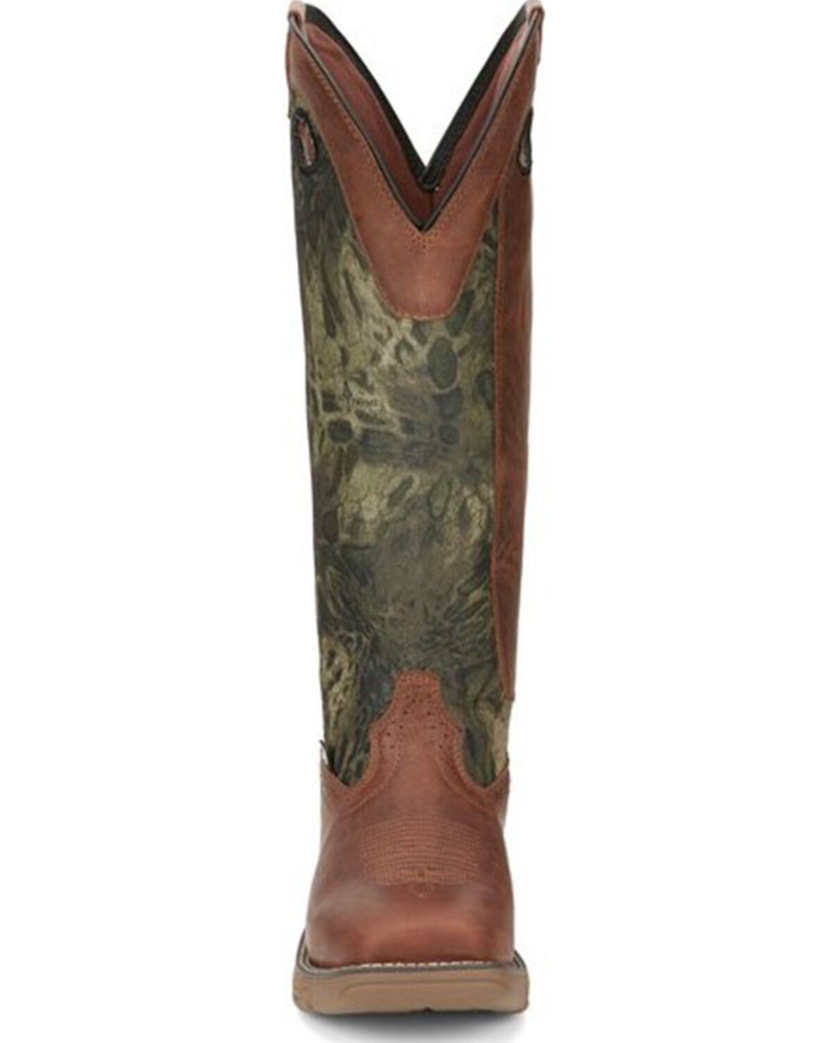 Image #4 - Justin Men's Rush Strike Camo Shaft Leather Pull On Snake Boots - Square Toe, Camouflage, hi-res