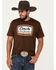 Cinch Men's Cattle Company Logo Short Sleeve Graphic T-Shirt, Brown, hi-res