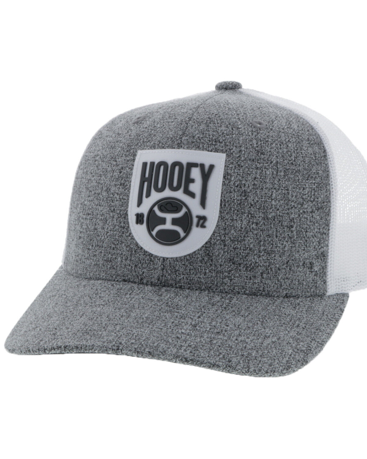 Image #1 - Hooey Men's Bronx Shield Patch Trucker Cap, Grey, hi-res