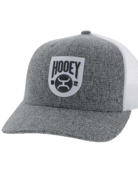 Hooey Men's Gray Bronx Shield Patch Mesh Ball Cap , Grey, hi-res