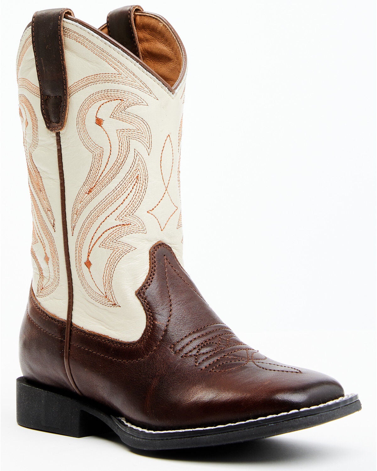 RANK 45&reg; Boys' Austin Western Boots - Broad Square Toe, Ivory, hi-res