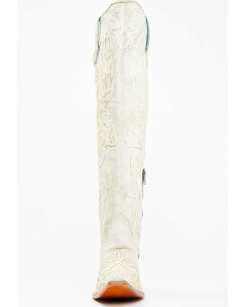 Image #4 - Corral Women's Glitter Overlay Tall Western Boots - Snip Toe, Beige/khaki, hi-res