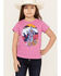 Image #1 - Shyanne Girls' Vibrant Scenic Short Sleeve Graphic Tee, Grape, hi-res