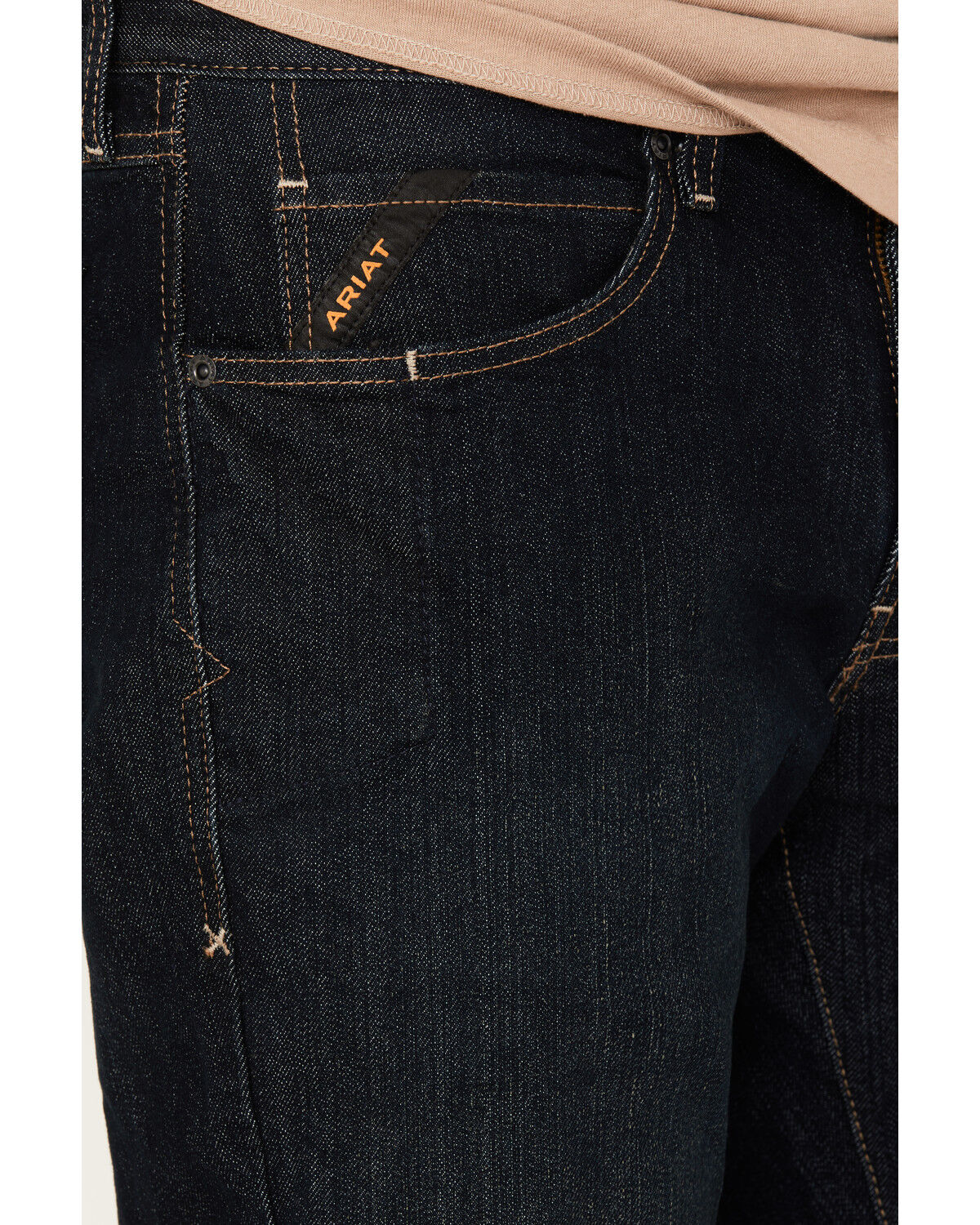 Image #2 - Ariat Men's Rebar M4 Blackstone Durastretch Basic Stackable Straight Work Jeans, Blue, hi-res